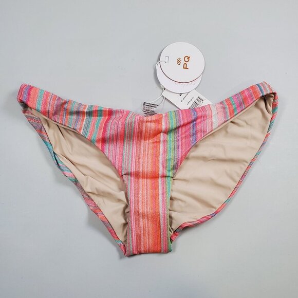 PQ Swim Basic Ruched Full Bikini Bottoms Women Size Medium NWT Swimsuit - Picture 1 of 9